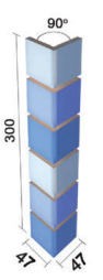 Gạch INAX-47/90-14/POL, INAX-155/90-14/POL, INAX-255/90-14/POL và INAX-255/90-15/POL (GẠCH GÓC)