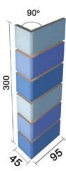Gạch INAX-47/90-14/POL, INAX-155/90-14/POL, INAX-255/90-14/POL và INAX-255/90-15/POL (GẠCH GÓC)