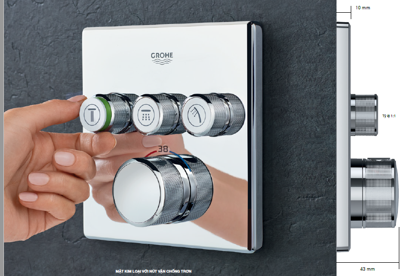 GROHE BỘ TRỘN ÂM TƯỜNG (GROHE RAPIDO SMARTBOX)