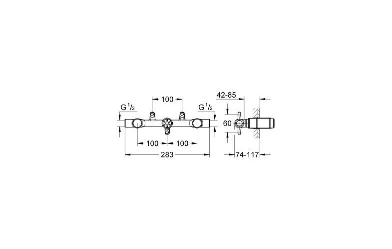 GROHE Bộ âm vòi chậu 3 lỗ 29025000