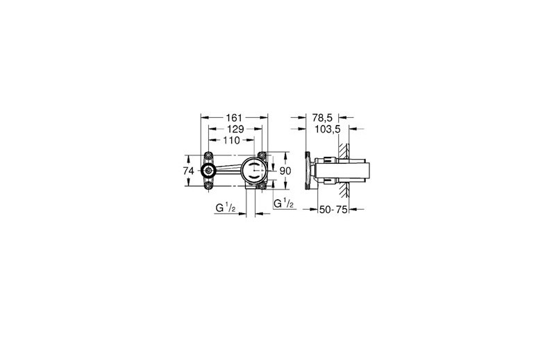 GROHE Bộ âm vòi chậu 2 lỗ 23429000