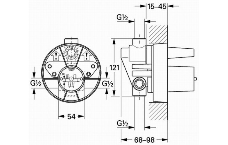 GROHE Bộ trộn sen âm tường 33963000