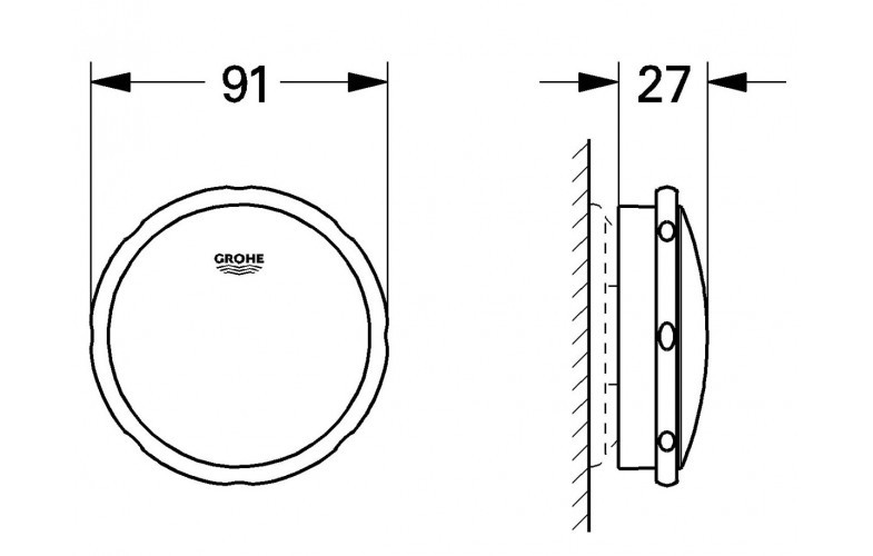 GROHE Nắp xả tràn cho bồn tắm 19025000