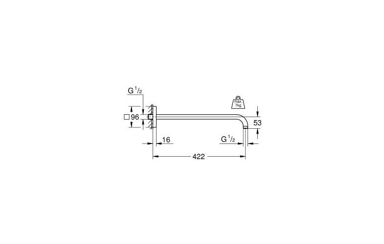 GROHE Thanh treo sen  Rainshower 422mm 26145000