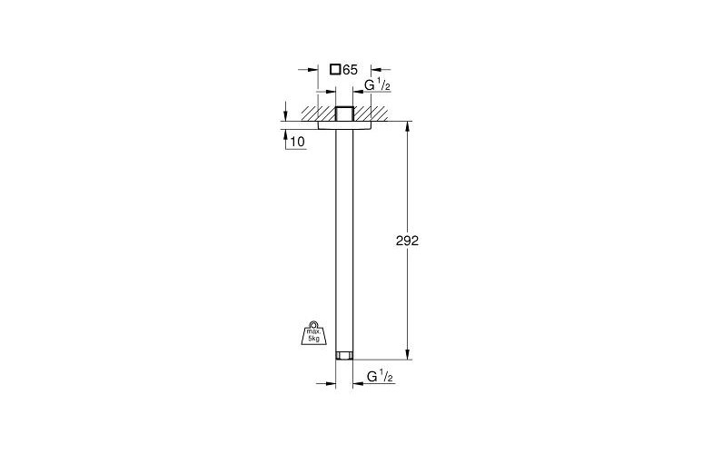 GROHE Thanh treo sen trần  Rainshower 292mm 27484000