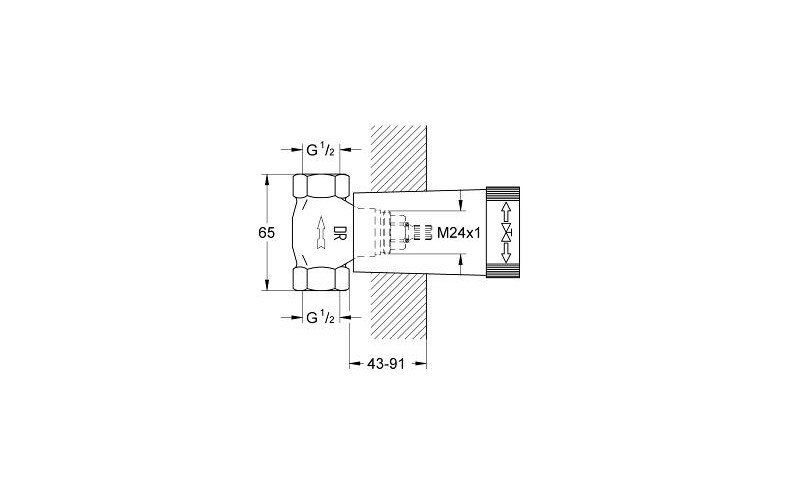 GROHE Bộ âm van khóa âm tường 29032000